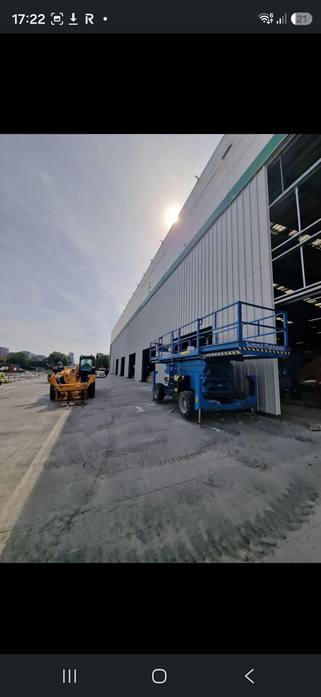 Industrial wall cladding installation