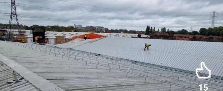 Roof installation example